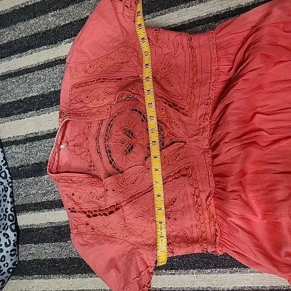 Free People Coral in Dreamland dress. Size 4 - Picture 4 of 13